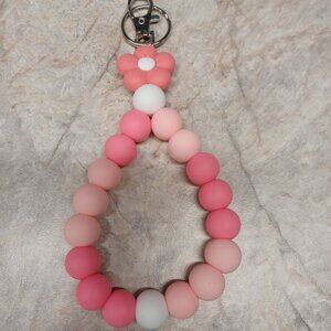 Pink Flower Keychain